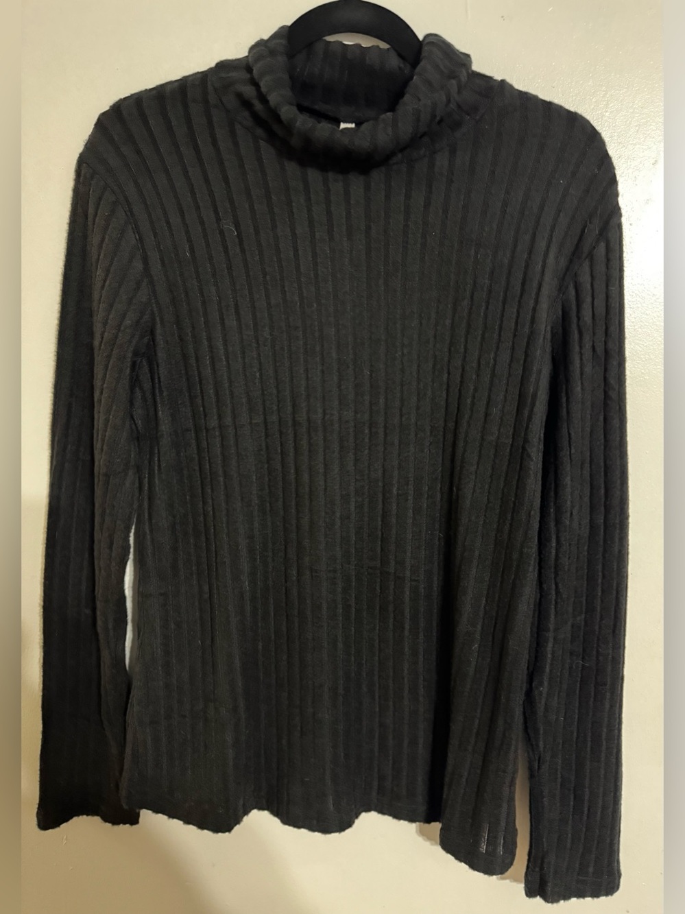 Soft Black Ribbed Turtleneck Sweater size XL NWT